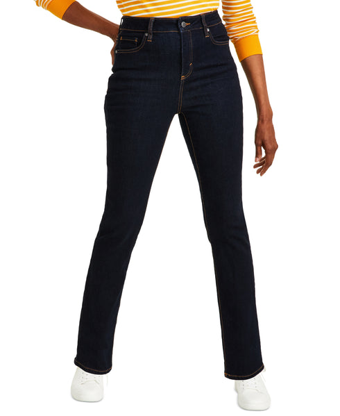 Plus Size High-Rise Straight-Leg Jeans Indigo Rin 20W